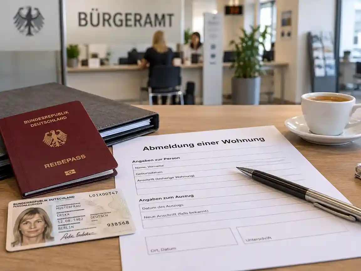 Umzugskartons und Schlüssel bei der Abmeldung